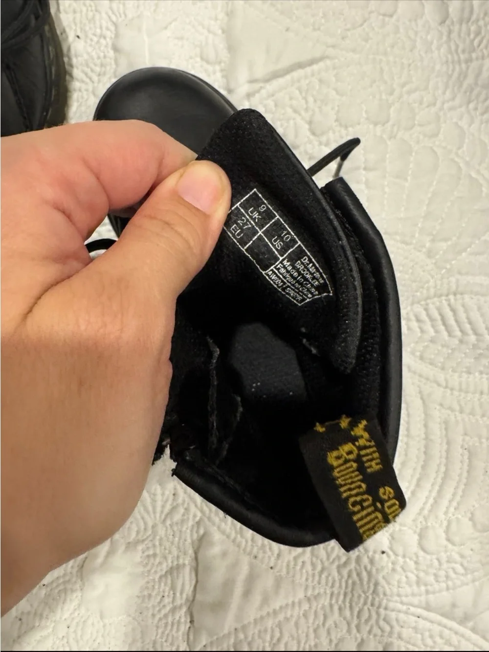 Dr. Martens kids Black Lace-Up Combat Boots